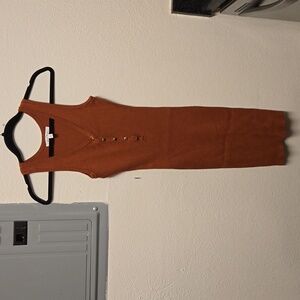 EUC, LOVE TREE Women's Ribbed Mini Sleeveless Dress, Rust color, Size Small